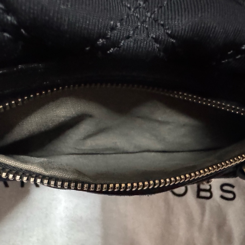 Full Set Marc Jacobs Black Quilted Jerzey Stam Kiss-Lock Chain Shoulder Bag - Picture 8 of 16